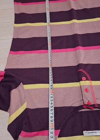 Çizgili Uzun Kollu Hamile ve Emzirme Gecelik - Görsel 7