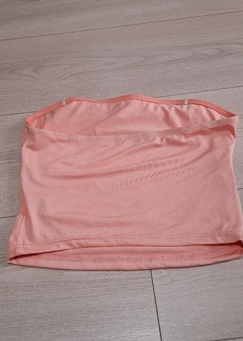 Pembe Drapeli Straplez Mini Büstiyer - Görsel 3