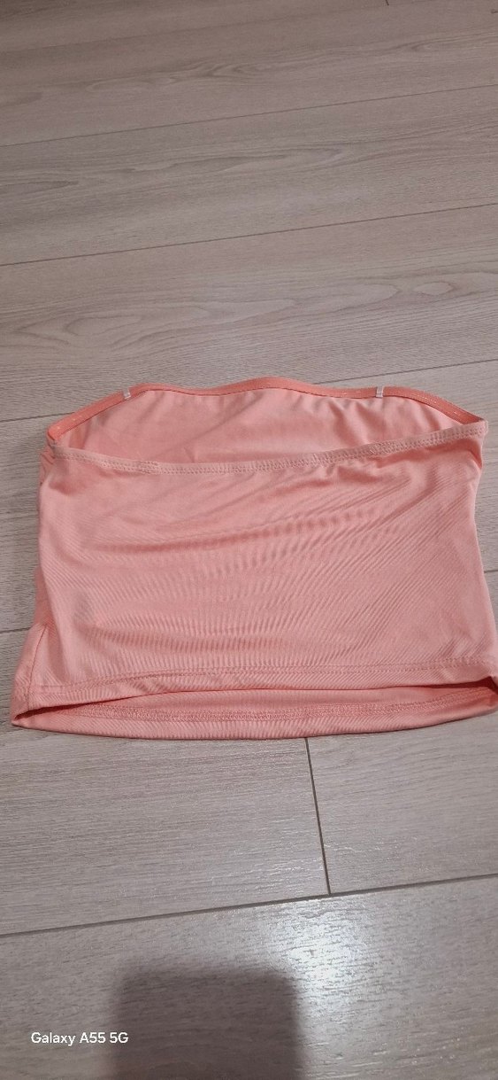 Pembe Drapeli Straplez Mini Büstiyer - Görsel 4