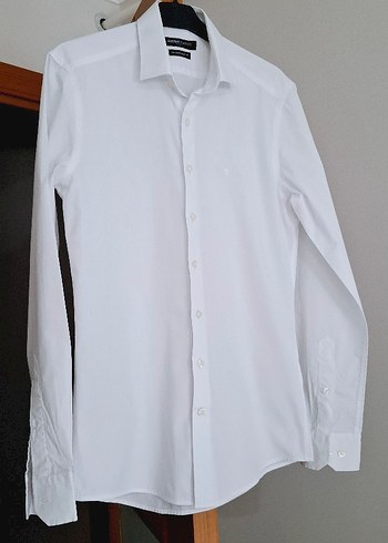 Erkek Beyaz Düğmeli Regular Fit Gömlek - Görsel 2
