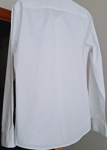 Erkek Beyaz Düğmeli Regular Fit Gömlek - Görsel 4