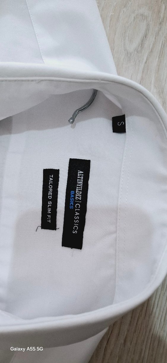 Erkek Beyaz Düğmeli Regular Fit Gömlek - Görsel 5