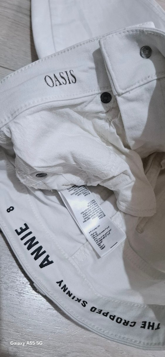 Düğmeli Beyaz Erkek Jean Pantolon - Görsel 2