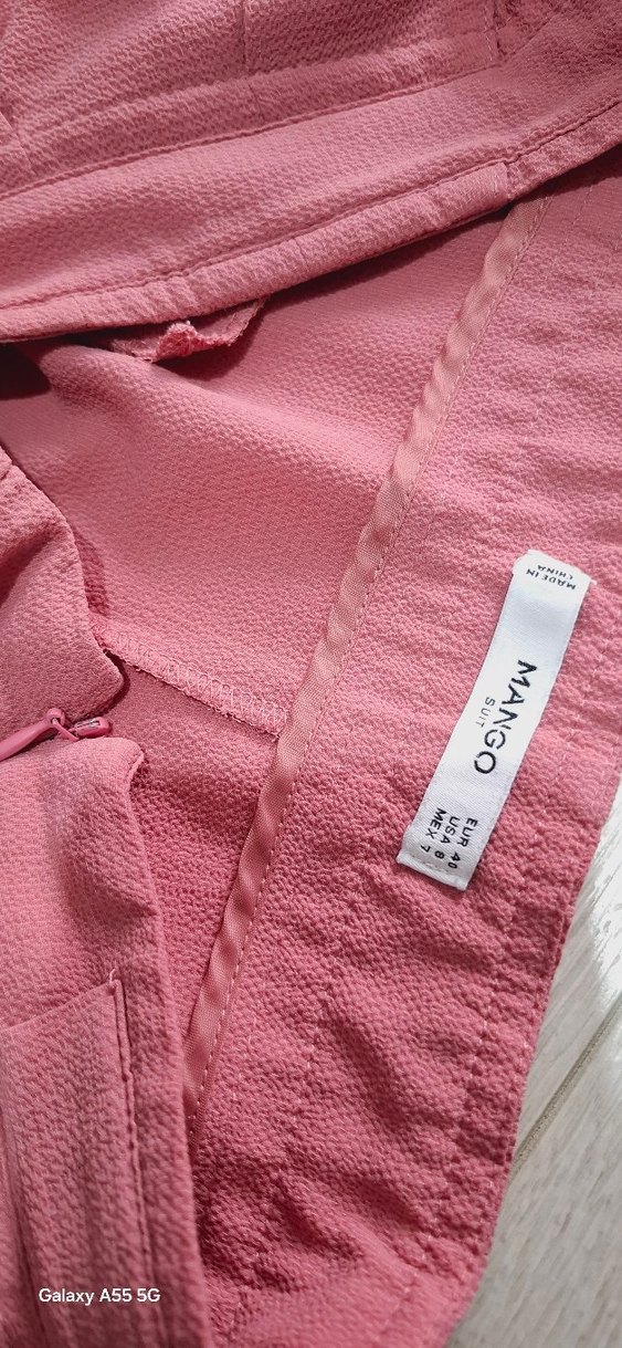 Piliseli Pembe Midi Kadın Kumaş Pantolon - Görsel 5