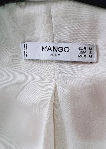 Beyaz Kadın Midi Ceket, Notch Yaka, Uzun Kol - Görsel 5