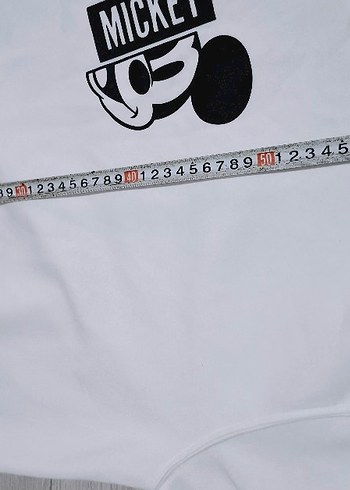 Beyaz Mickey Baskılı Kadın Sweatshirt - Görsel 10