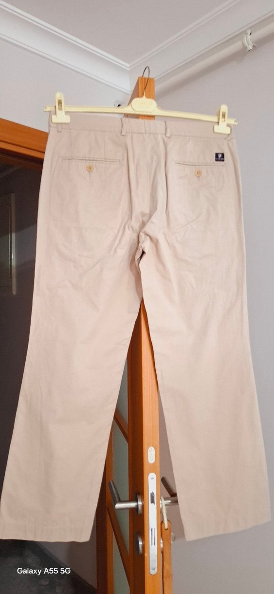 Bej Regular Fit Keten Erkek Pantolon - Görsel 4