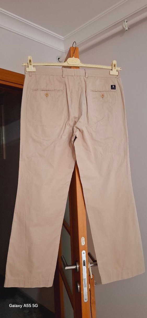 Bej Regular Fit Keten Erkek Pantolon - Görsel 3