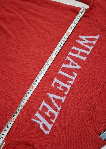 Kırmızı Kadın Triko Kazak Uzun Kollu - Görsel 6