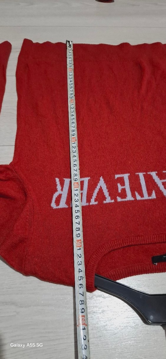 Kırmızı Kadın Triko Kazak Uzun Kollu - Görsel 5