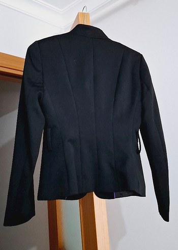 Siyah Midi Kadın Blazer Ceket - Görsel 5