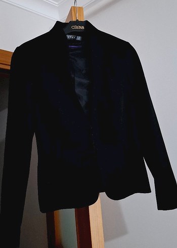 Siyah Midi Kadın Blazer Ceket - Görsel 3