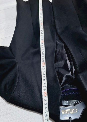 Siyah Midi Kadın Blazer Ceket - Görsel 10