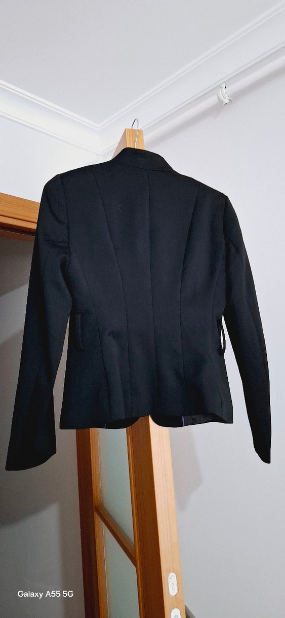 Siyah Midi Kadın Blazer Ceket - Görsel 5