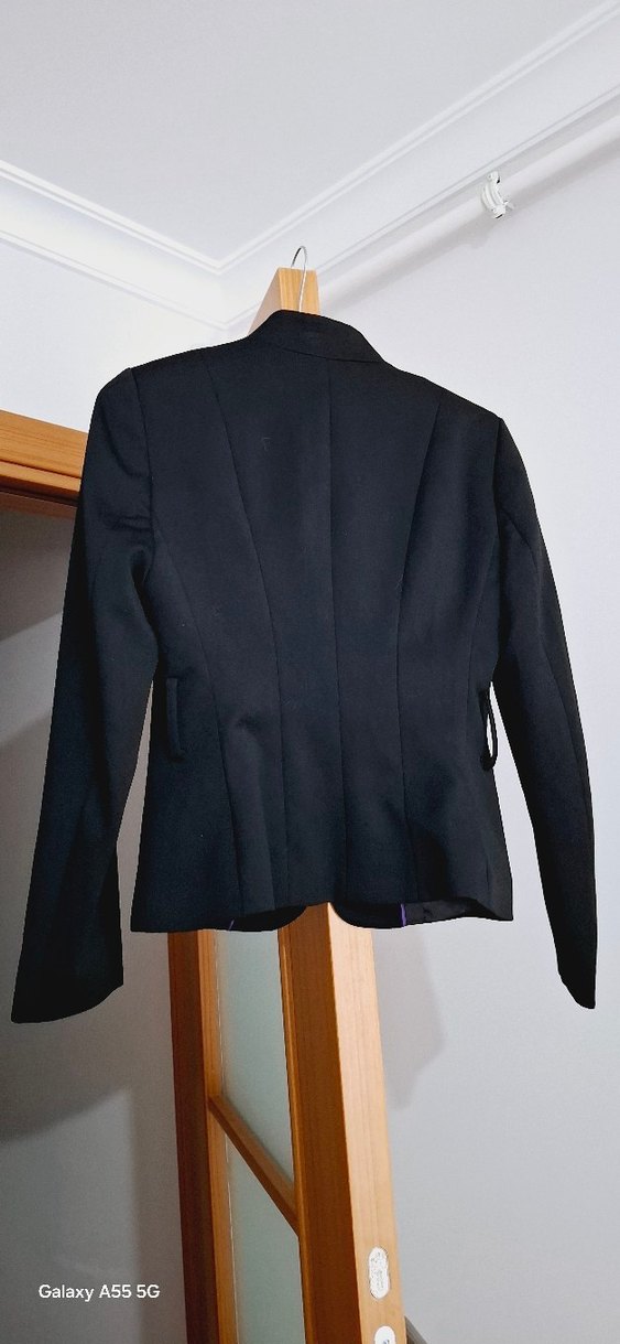 Siyah Midi Kadın Blazer Ceket - Görsel 4
