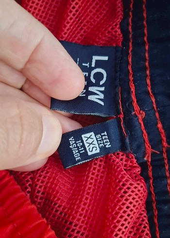 Kırmızı Bel Bantlı Erkek Mini Şort - Görsel 4