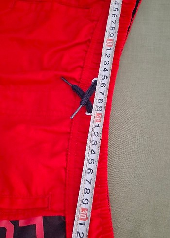 Kırmızı Bel Bantlı Erkek Mini Şort - Görsel 7