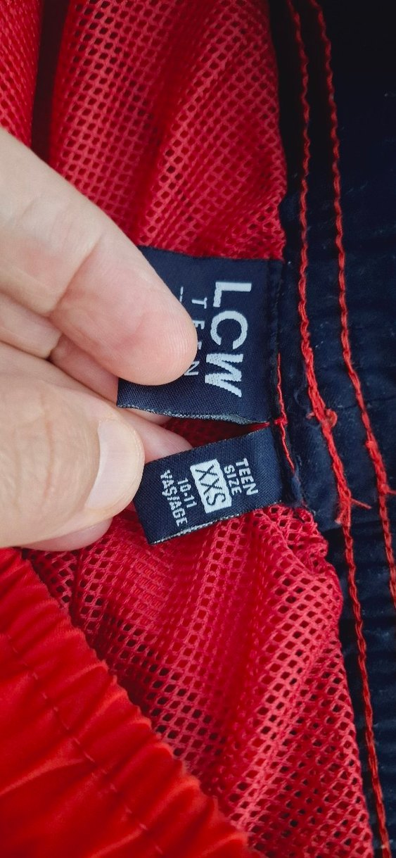 Kırmızı Bel Bantlı Erkek Mini Şort - Görsel 4