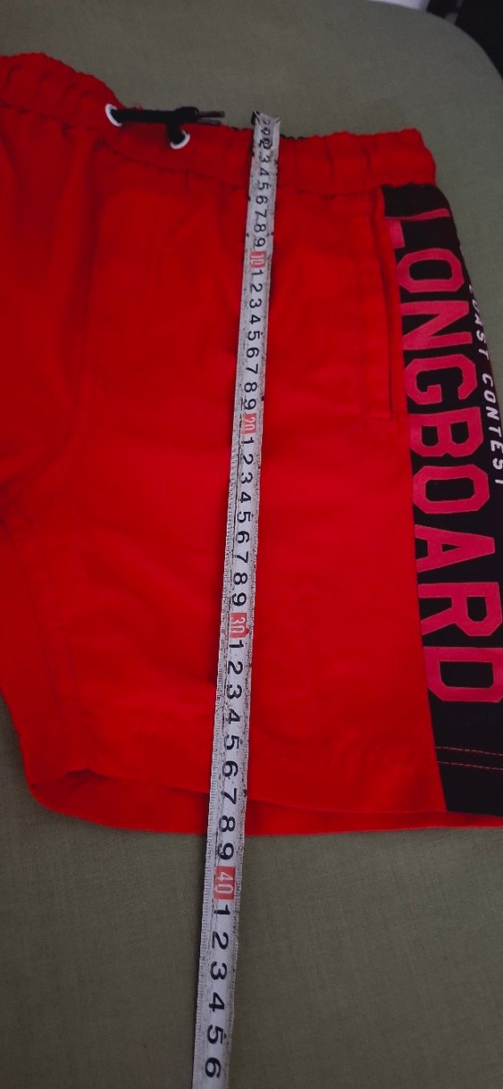 Kırmızı Bel Bantlı Erkek Mini Şort - Görsel 5