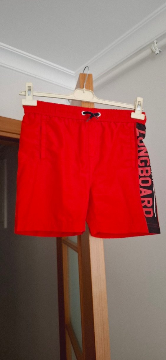 Kırmızı Bel Bantlı Erkek Mini Şort - Görsel 2