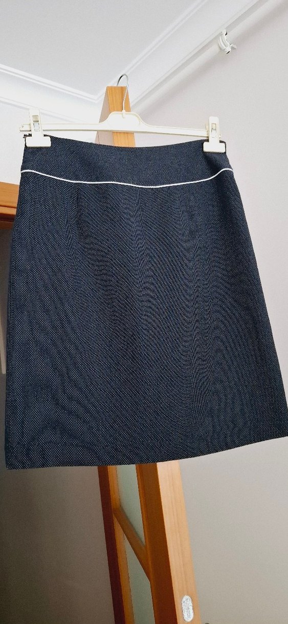 Düğmeli Midi Hamile Kot Etek - Görsel 4