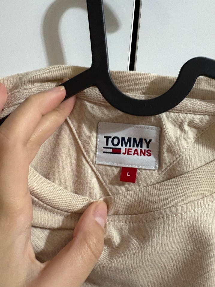Bej Erkek Tişört Loose Fit, TOMMY - orijinal - Görsel 2