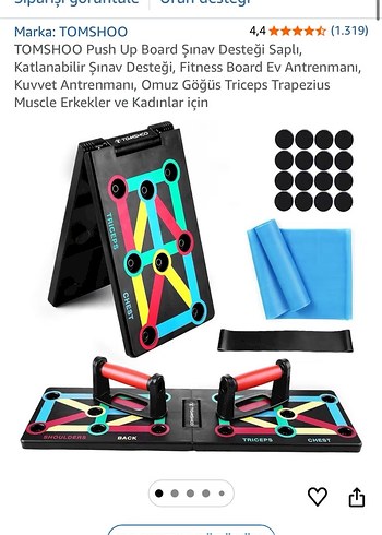 TOMSHOO Katlanabilir Push Up Egzersiz Seti
