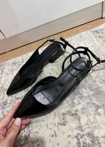 Siyah rugan Kadın sandalet - Görsel 2