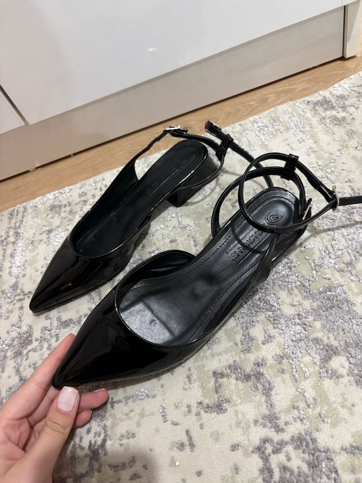 Siyah rugan Kadın sandalet - Görsel 2