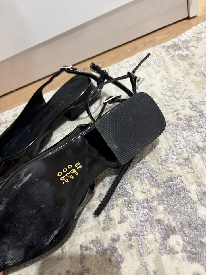 Siyah rugan Kadın sandalet - Görsel 3