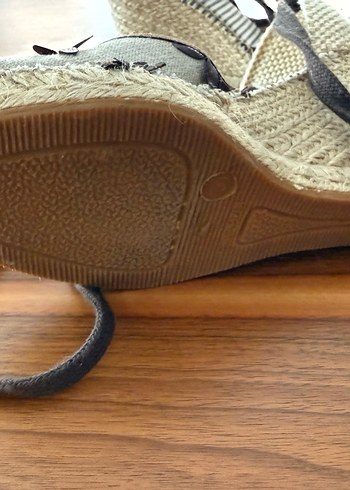 Kahverengi Nakışlı Dolgu Topuklu Espadril Divarese - Görsel 6