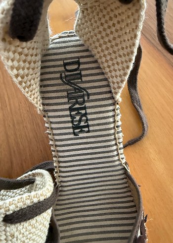 Kahverengi Nakışlı Dolgu Topuklu Espadril Divarese - Görsel 7