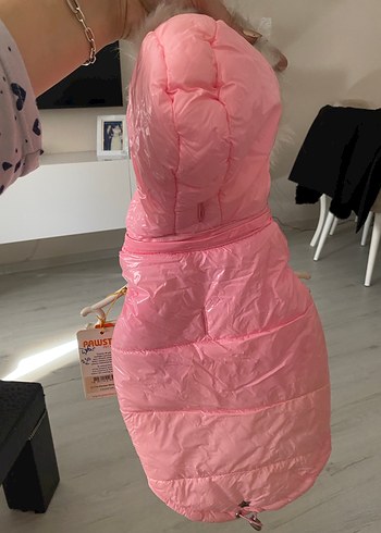 Pembe Peluş Detaylı Köpek Montu - Görsel 2