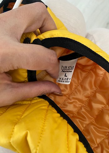 Düğmeli Sarı Renkli Köpek Montu - Görsel 2