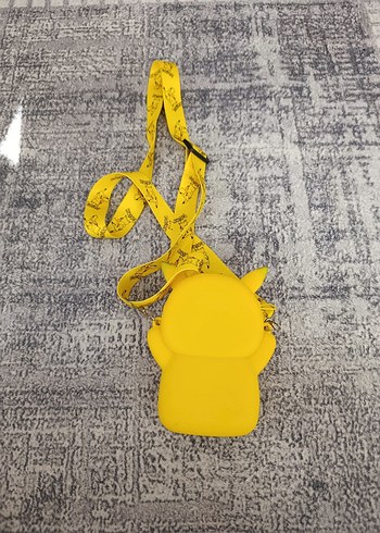 Sarı Pikachu Çocuk Cüzdanı ve Askı - Görsel 3