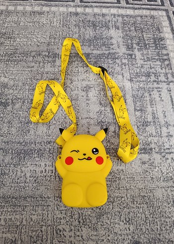 Sarı Pikachu Çocuk Cüzdanı ve Askı - Görsel 5