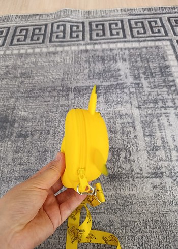 Sarı Pikachu Çocuk Cüzdanı ve Askı - Görsel 4