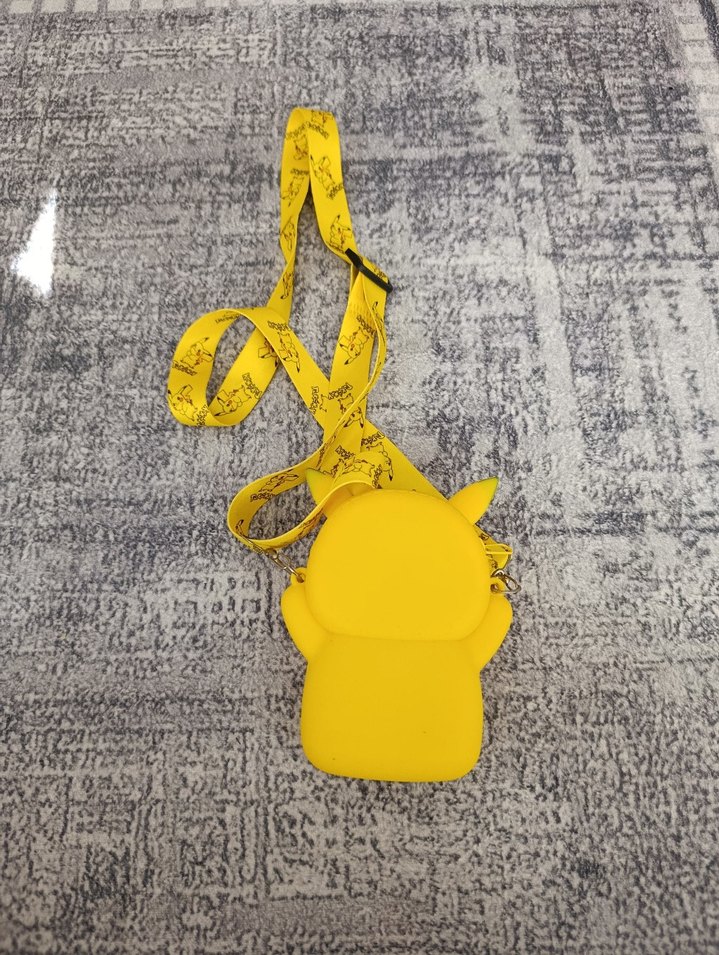 Sarı Pikachu Çocuk Cüzdanı ve Askı - Görsel 3