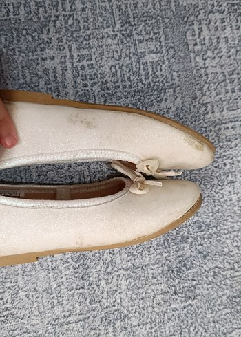 Kız Çocuk Beyaz Tokalı Babet Ayakkabı - Görsel 7