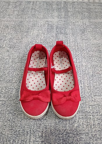 Kız Çocuk Kırmızı Cırtlı Babet Ayakkabı - Görsel 5