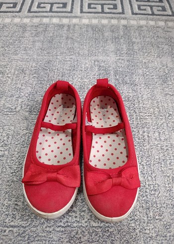 Kız Çocuk Kırmızı Cırtlı Babet Ayakkabı - Görsel 2