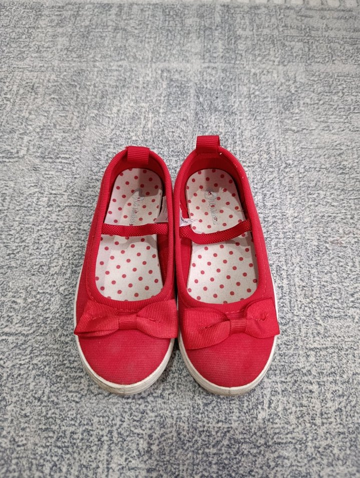 Kız Çocuk Kırmızı Cırtlı Babet Ayakkabı - Görsel 5