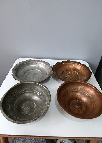 Gri Metal Tabak ve Kase Seti - Görsel 4