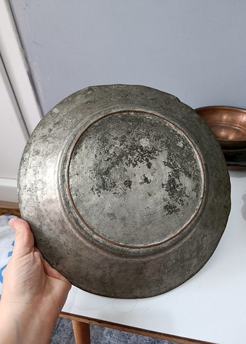 Gri Metal Tabak ve Kase Seti - Görsel 9