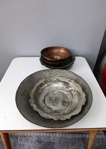 Gri Metal Tabak ve Kase Seti - Görsel 10