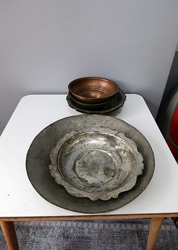 Gri Metal Tabak ve Kase Seti - Görsel 11