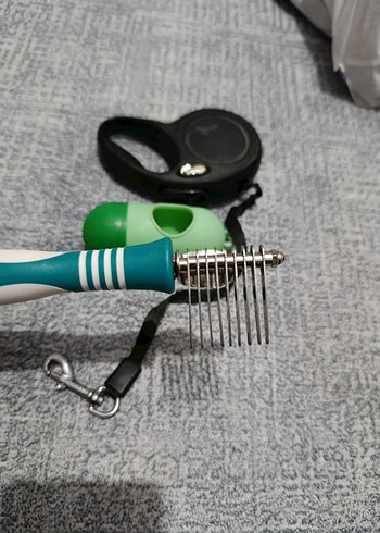 Gri Tasma, Yeşil Poop Torbası ve Tüy Tarağı - Görsel 9