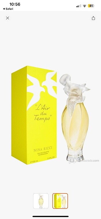 Nina ricci lair su temps 100 ml orijinal parfüm