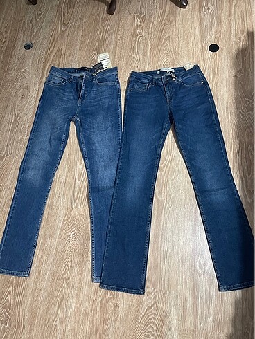 İki adet hiç kullanılmamış jean