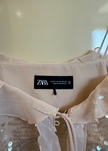 Zara Zara Payet İşlemeli Straplez Mini Kadın büstiyer